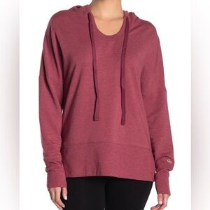 Alo | Velvet Red Heather Fluid Tunic Essential Hoodie